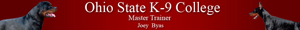 Ohio State K-9 College Master Trainer Joey Byas